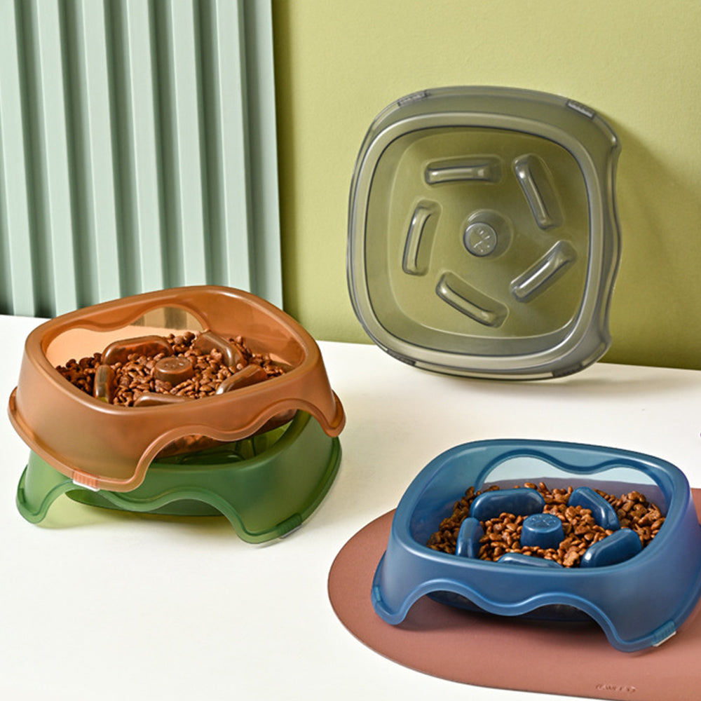 Slow Flow Anti-Choking Water And Food Bowl For Pets