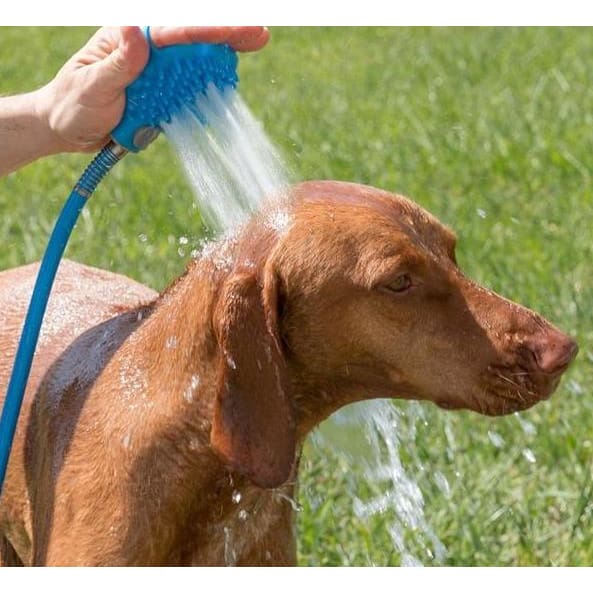 Handheld Silicone Pet Bath Gloves With Massage Shower Nozzle