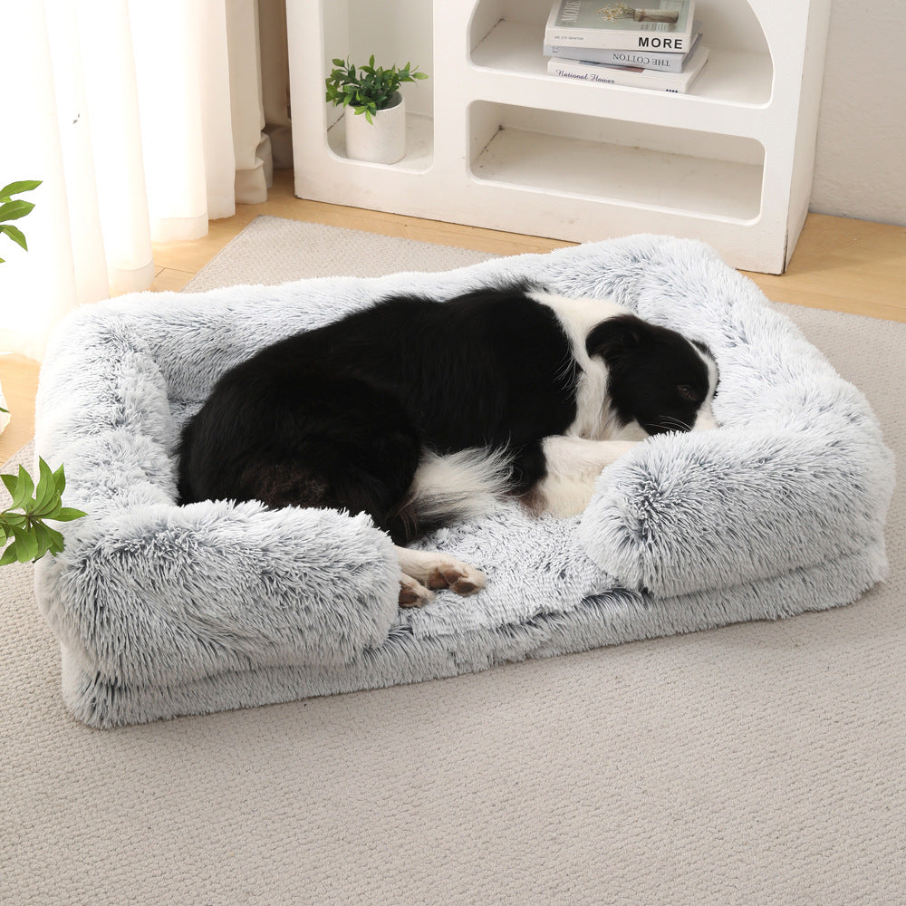 Plush Round Cozy Bed For Pets Winter Use
