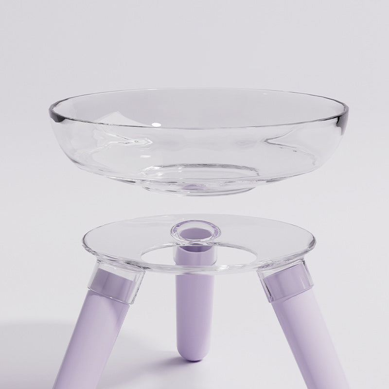 Transparent Anti Knock Feeding And Drinking Bowl For Pets