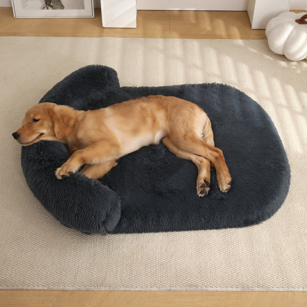 Plush Cozy Pet Bed With Warm Cushion