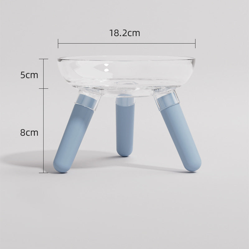 Transparent Anti Knock Feeding And Drinking Bowl For Pets