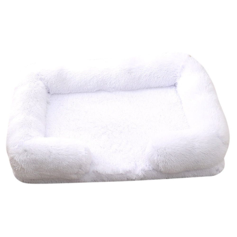 Plush Round Cozy Bed For Pets Winter Use