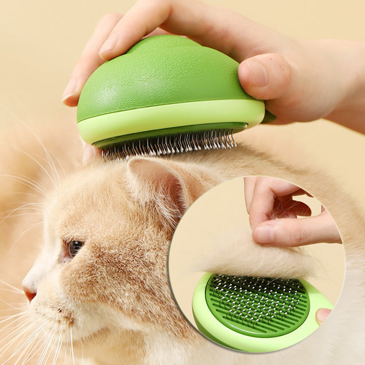 Avocado-Shaped Hair Remover Brush Stainless Steel Grooming Tool