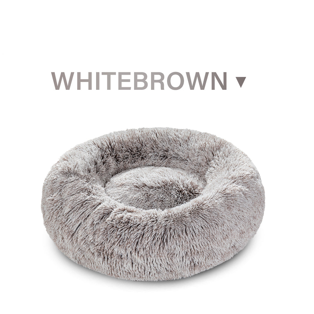 Washable Doughnut-Shaped Soft Round Bed For Medium And Large Pets