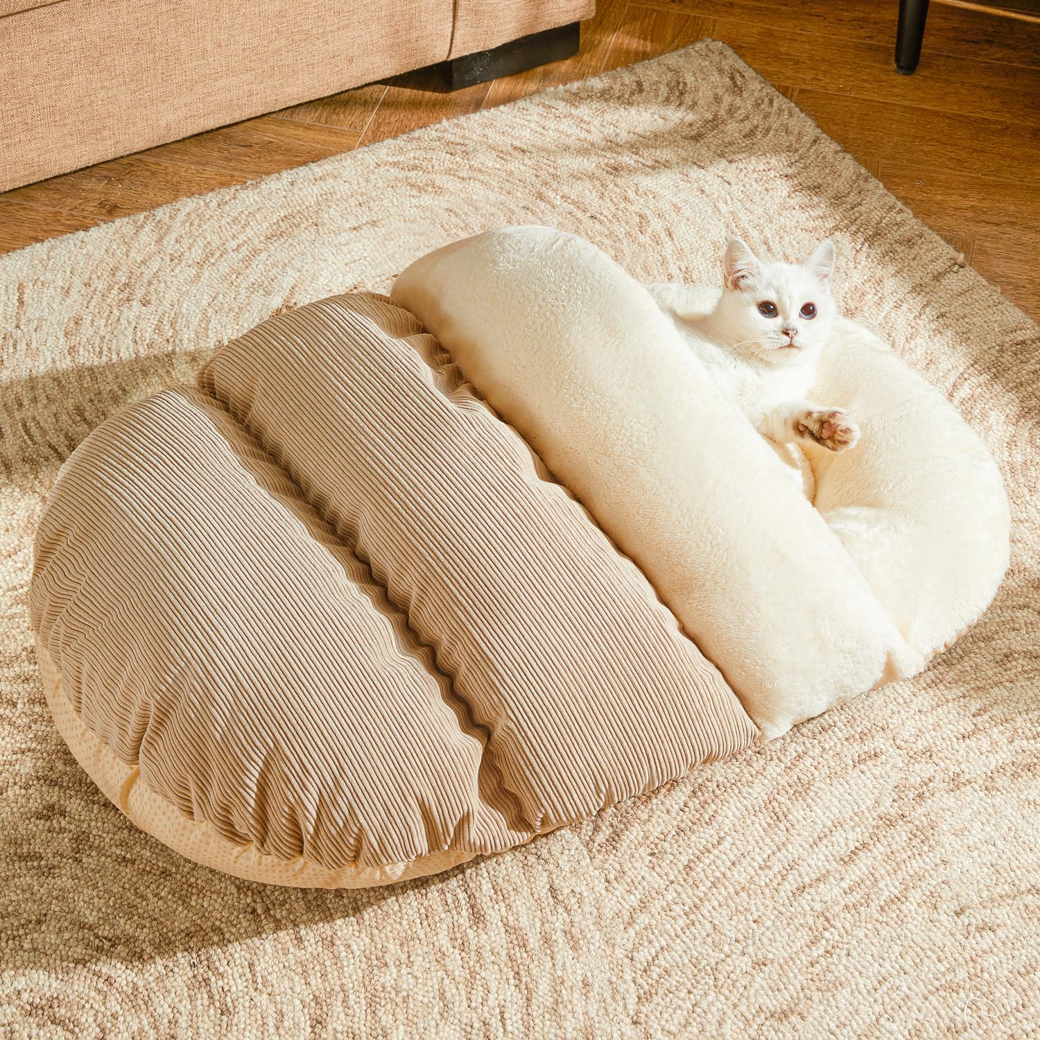 Ultra Soft Plush Pet Bed Slipper Cave Anti-Slip Warm Nest