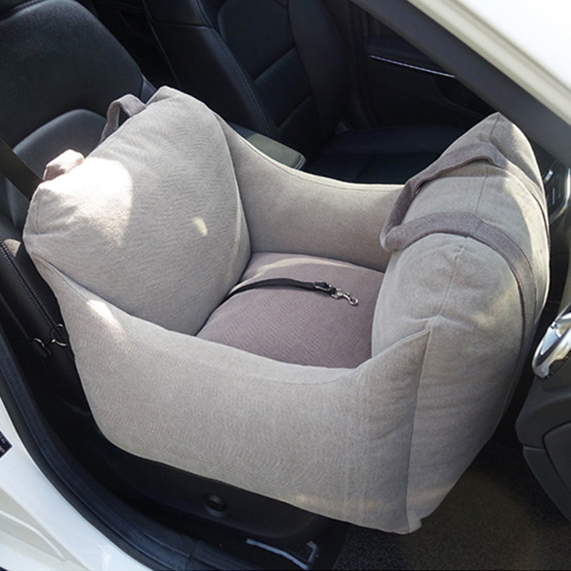 Waterproof Pet Car Carrier Seat With Mesh Safety Harness