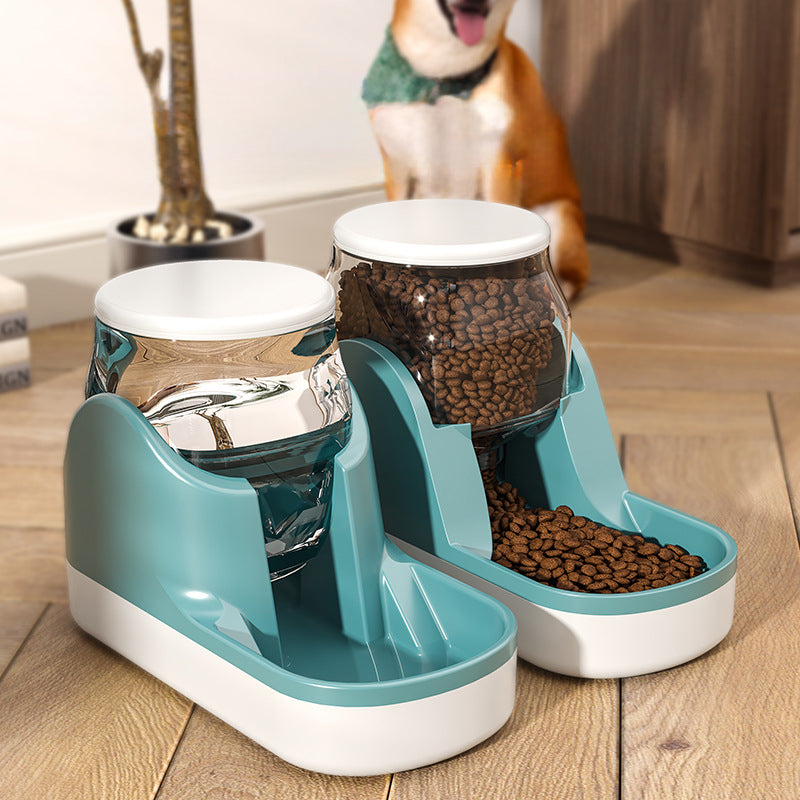 Automatic Water Fountain And Food Dispenser With Large Capacity For Pets