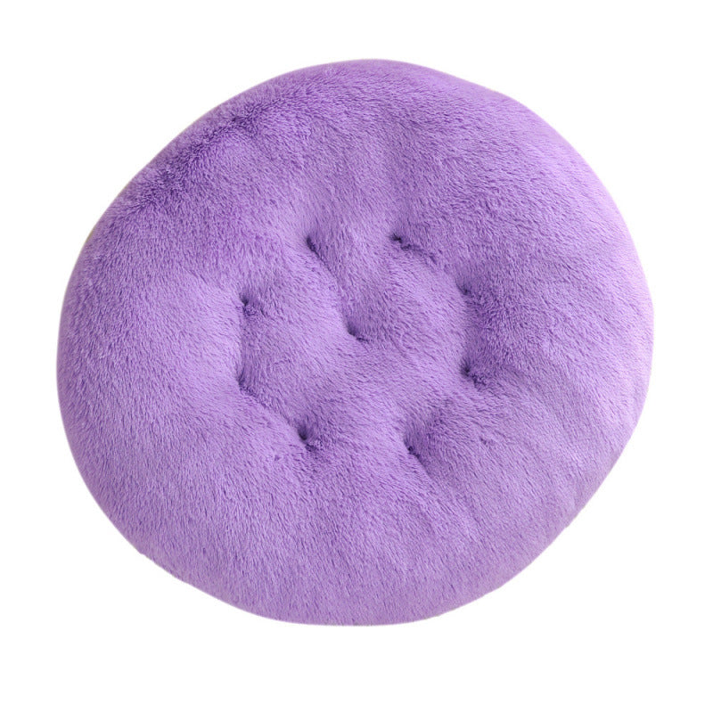 Round Plush Warm Pet Bed Mat Comfortable Sleeping Design