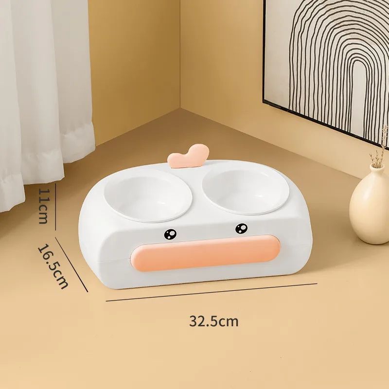 Transparent Anti Knock Feeding And Drinking Bowl For Pets