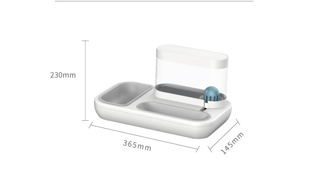 Automatic Drinking Fountain And Feeder Bowl With 1.5L Capacity For Pets