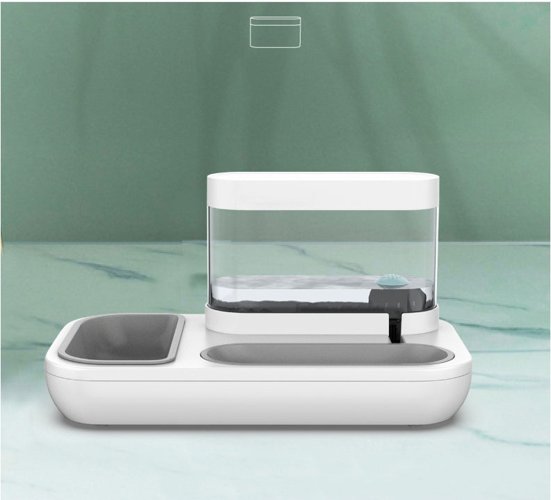 Automatic Drinking Fountain And Feeder Bowl With 1.5L Capacity For Pets