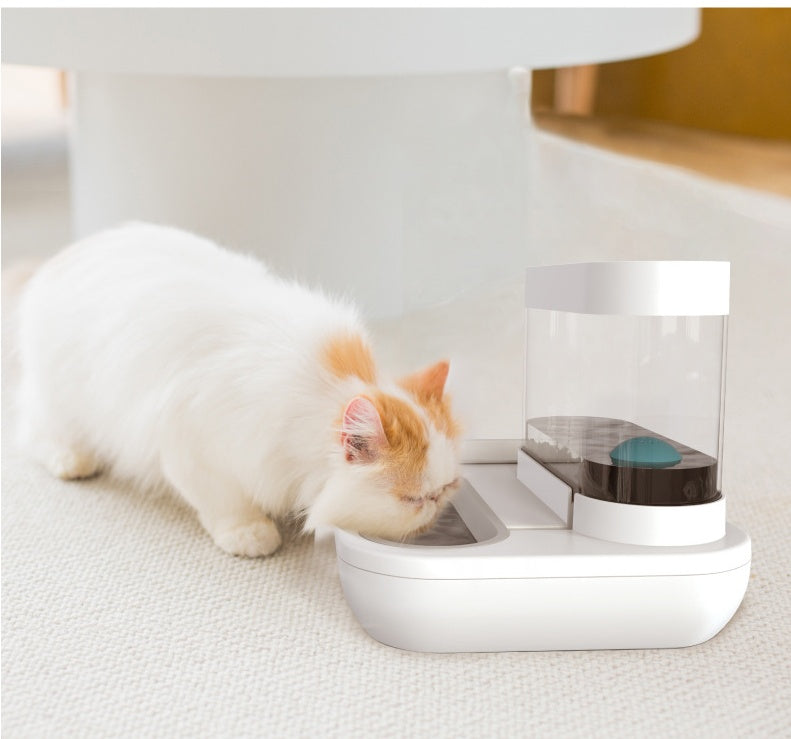 Automatic Drinking Fountain And Feeder Bowl With 1.5L Capacity For Pets