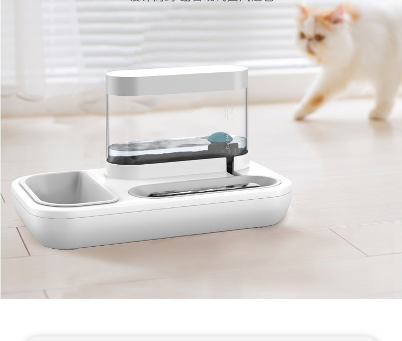 Automatic Drinking Fountain And Feeder Bowl With 1.5L Capacity For Pets