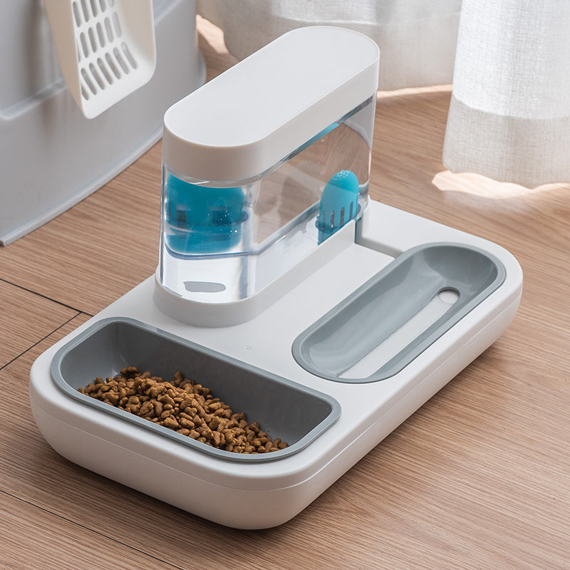 Automatic Drinking Fountain And Feeder Bowl With 1.5L Capacity For Pets