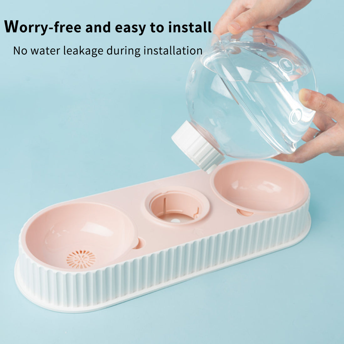 Automatic Plastic Feeding And Drinking Bowl For Pets