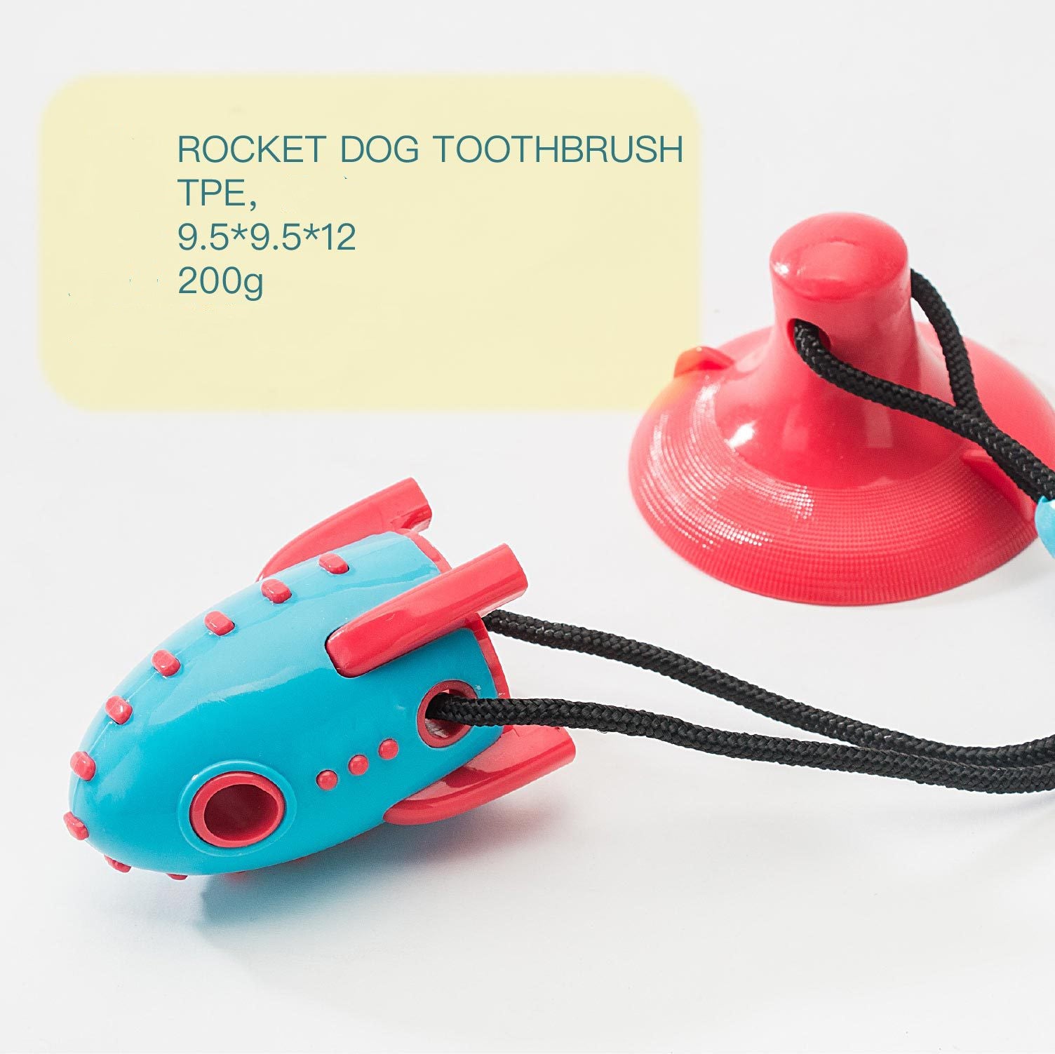 Rocket Dog Bite-Resistant Interactive Food Dispensing Pet Toy