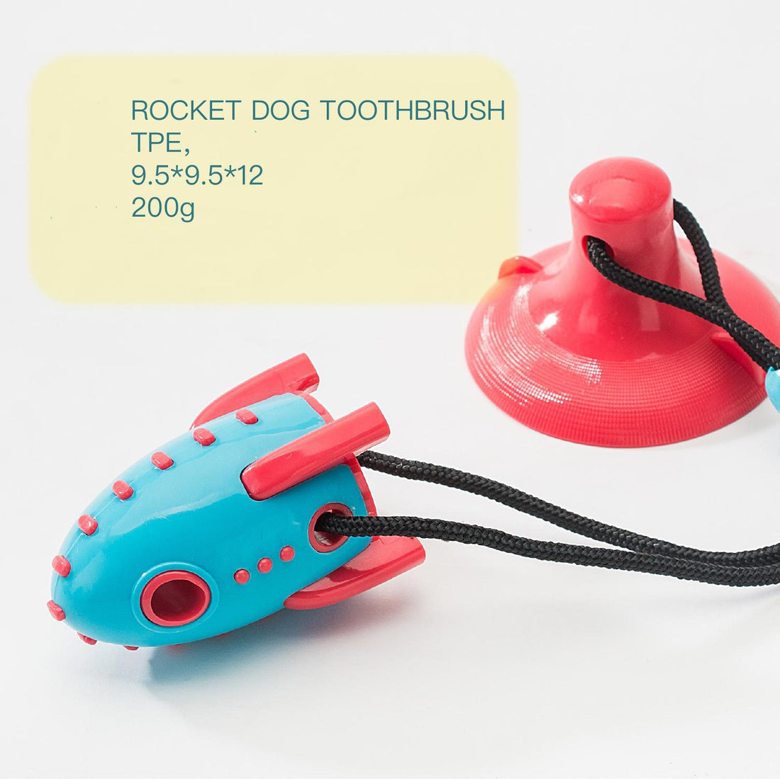Rocket Dog Bite-Resistant Interactive Food Dispensing Pet Toy