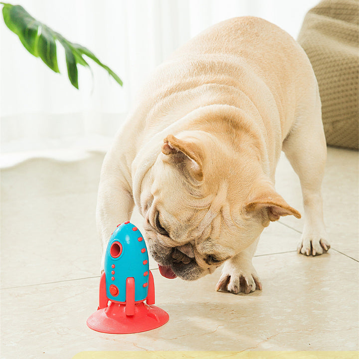Rocket Dog Bite-Resistant Interactive Food Dispensing Pet Toy