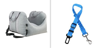 Waterproof Pet Car Carrier Seat With Mesh Safety Harness