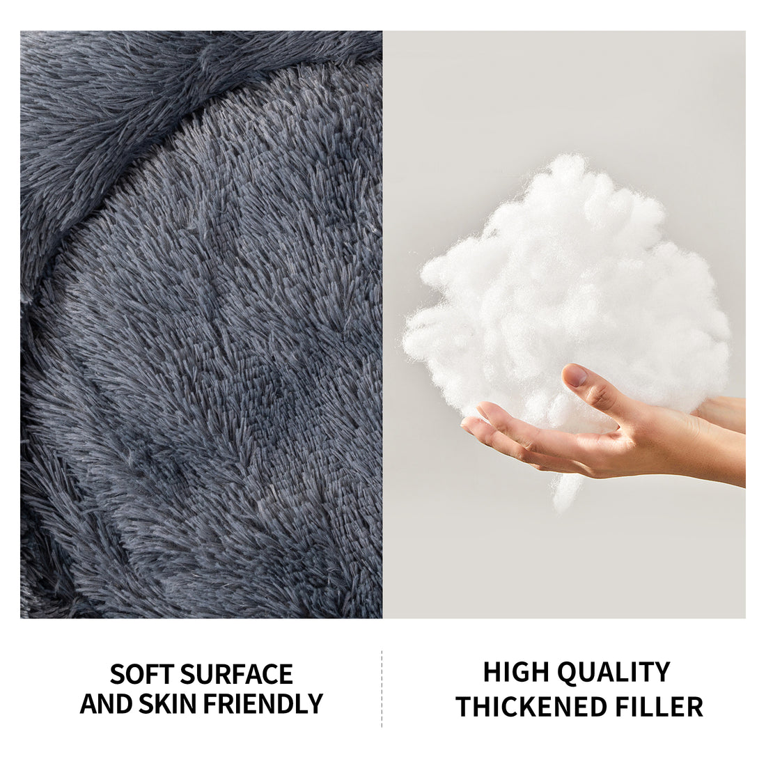 Washable Doughnut-Shaped Soft Round Bed For Medium And Large Pets