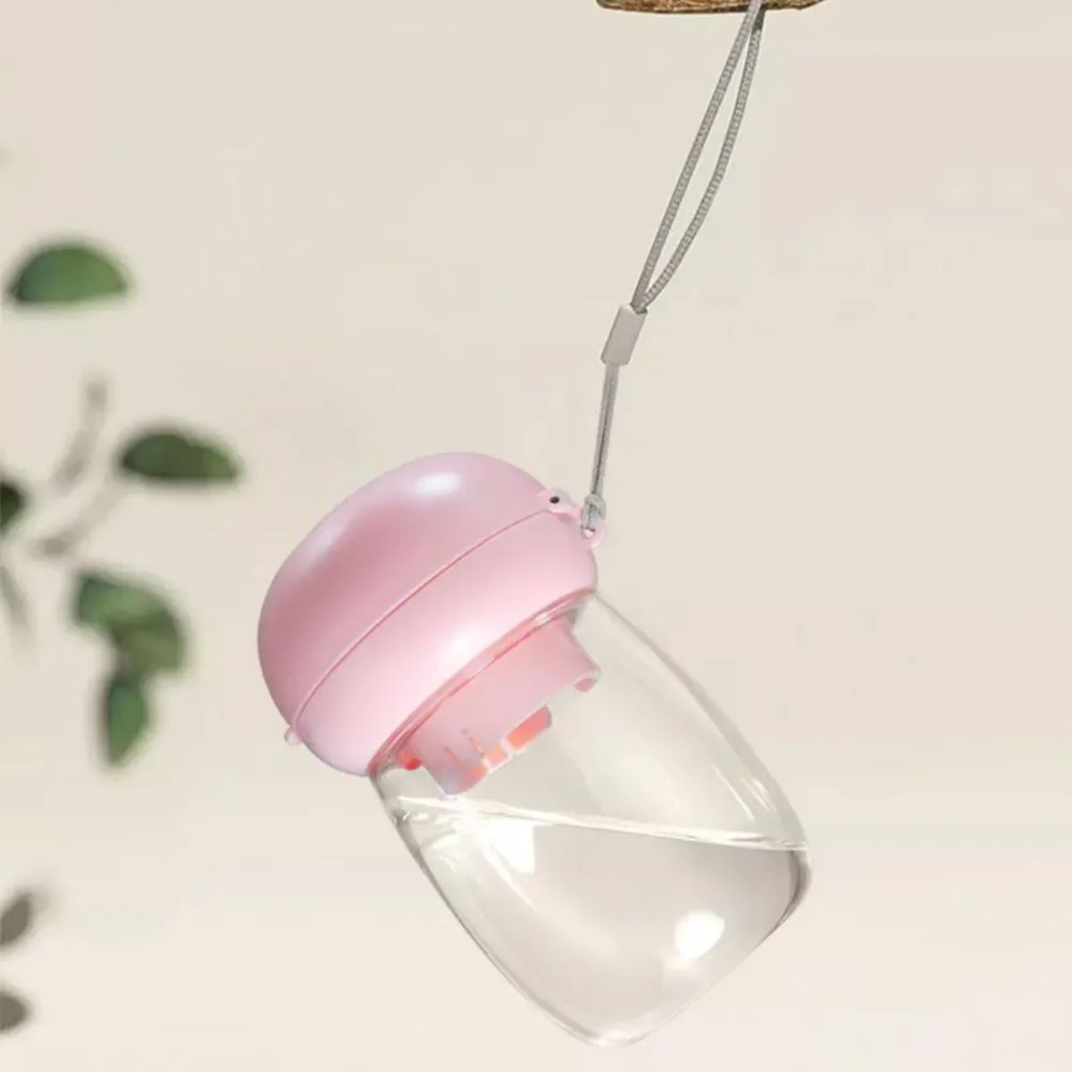 Portable Travel Water Bottle With Bowl And Lanyard For Pets