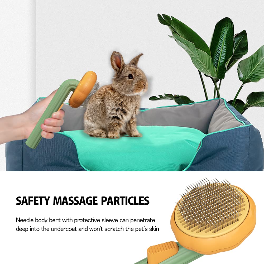Pet Pumpkin Self-Cleaning Slicker Brush for Dogs and Cats