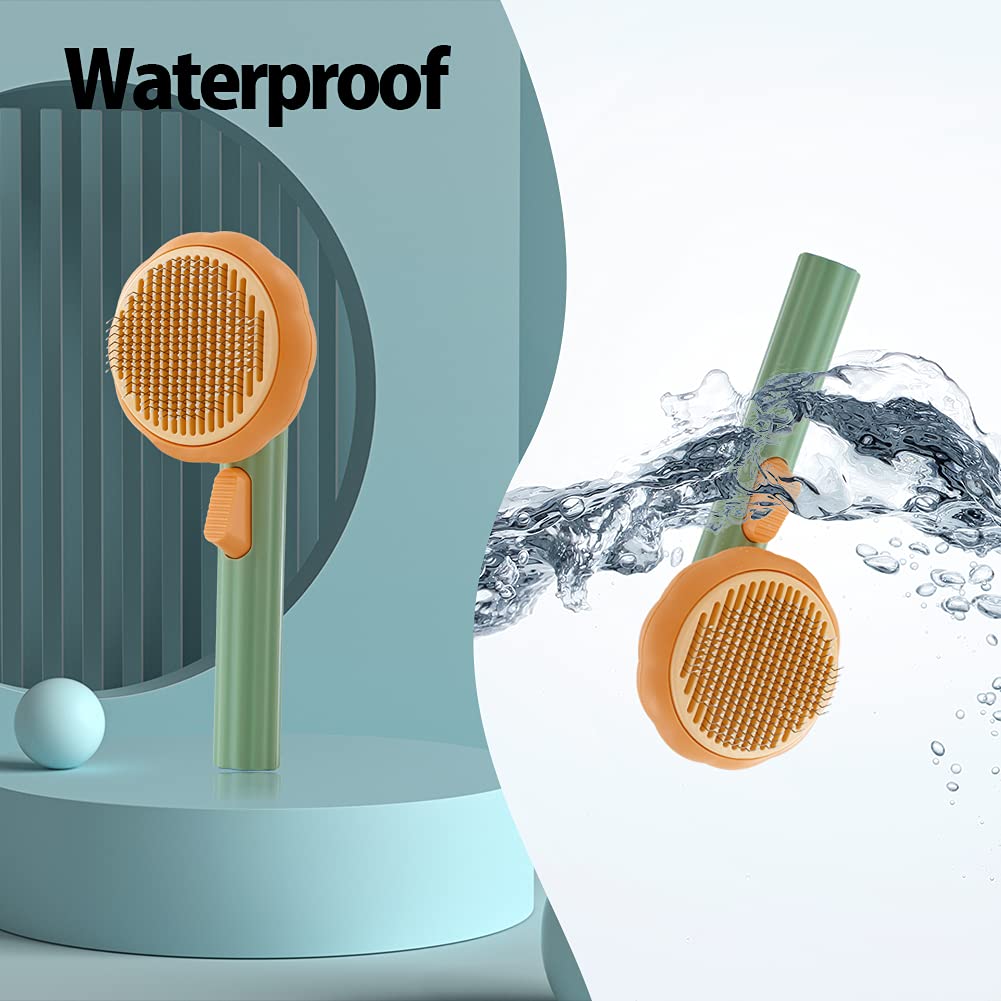 Pet Pumpkin Self-Cleaning Slicker Brush for Dogs and Cats
