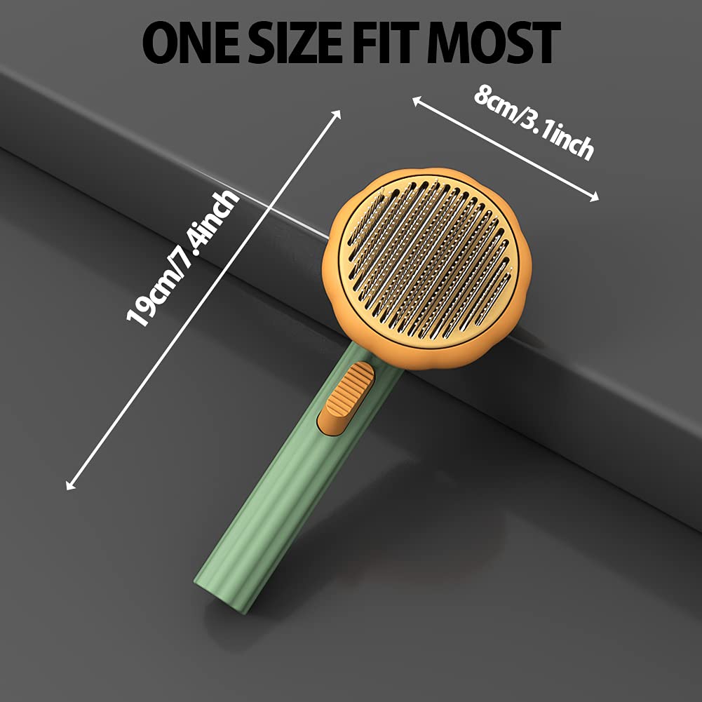 Pet Pumpkin Self-Cleaning Slicker Brush for Dogs and Cats