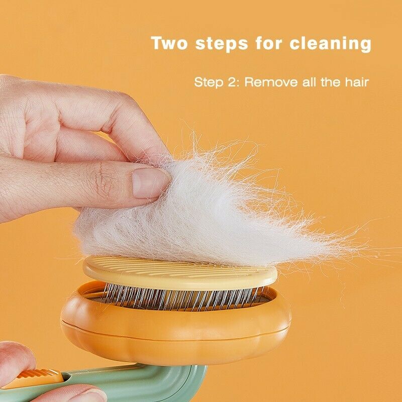 Pet Pumpkin Self-Cleaning Slicker Brush for Dogs and Cats