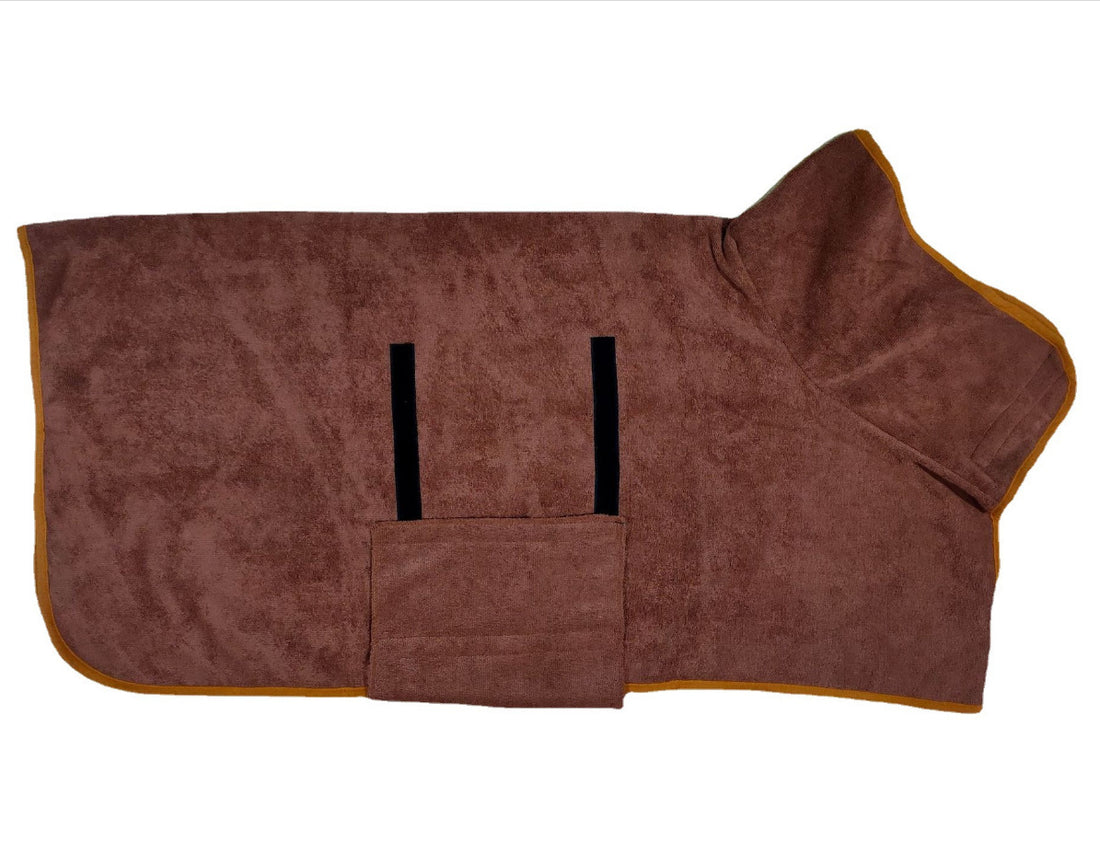 Fast-Drying Microfiber Pet Bathrobe Soft Absorbent Grooming Coat