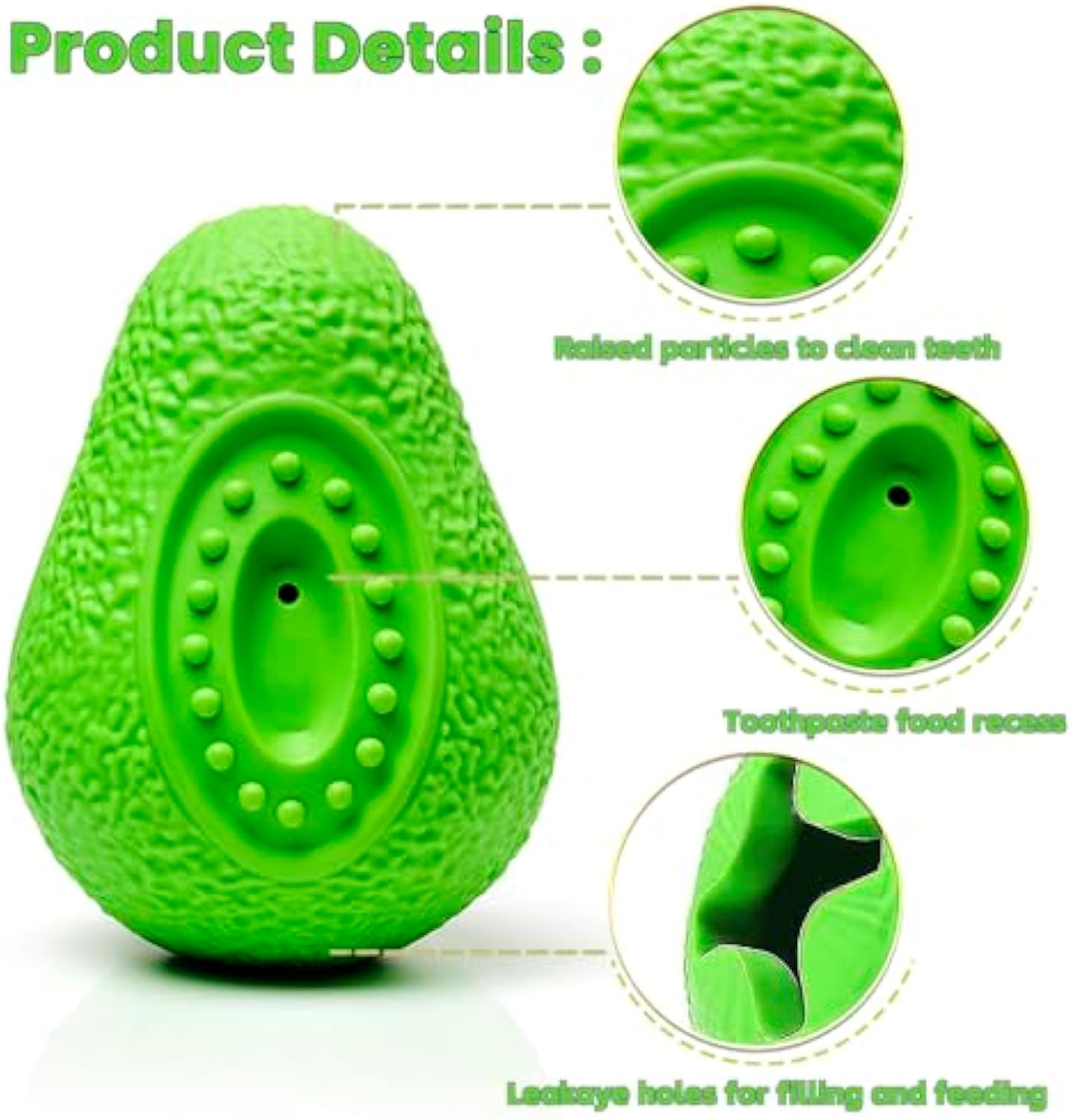 Indestructible Chew Toy Durable Rubber Pet Toy for Dogs