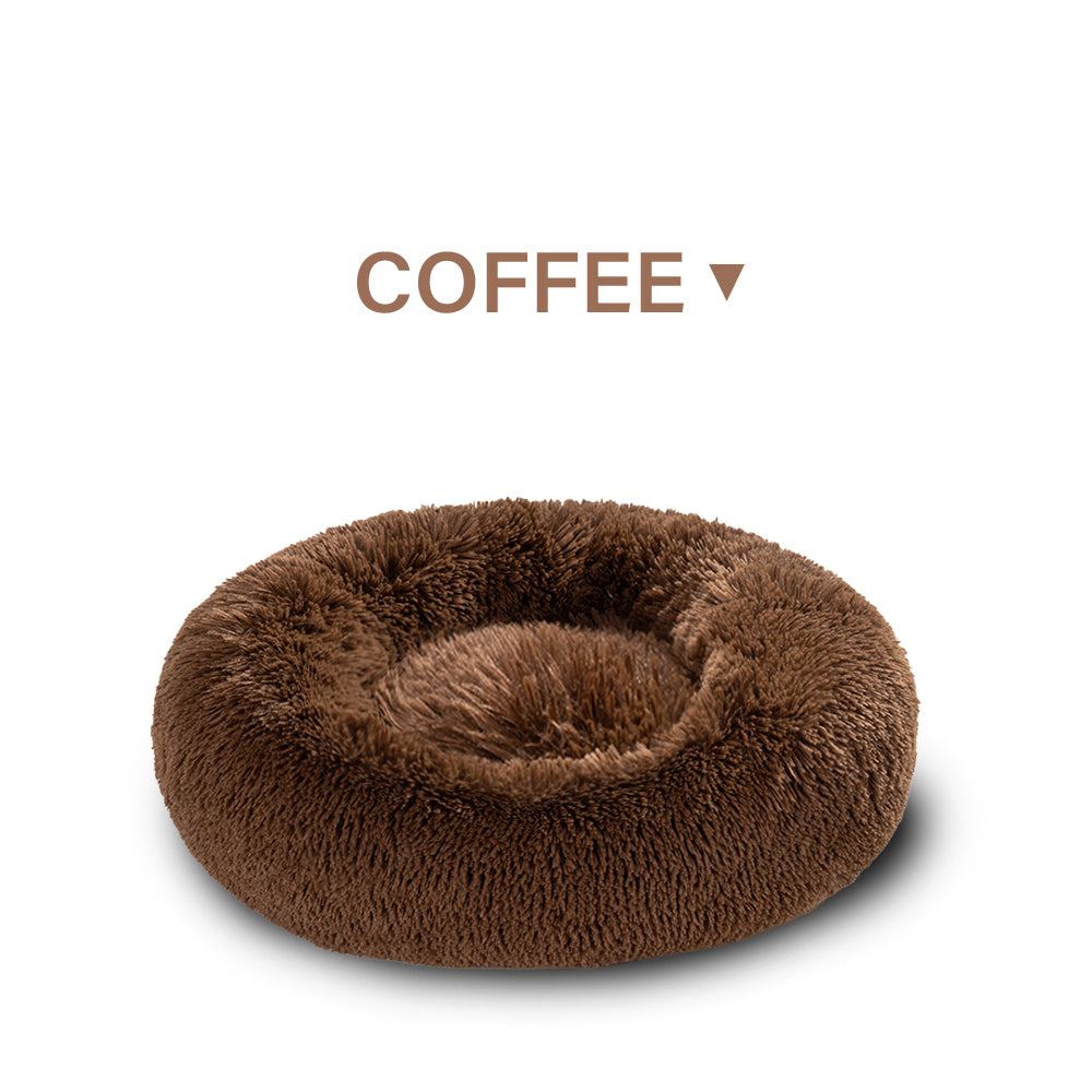 Washable Doughnut-Shaped Soft Round Bed For Medium And Large Pets