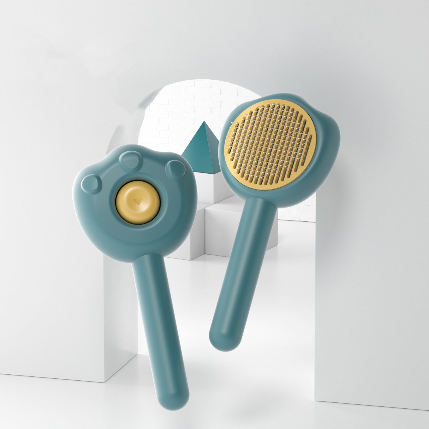 Self Cleaning Grooming Comb With Hair Remover And Comfortable Handle