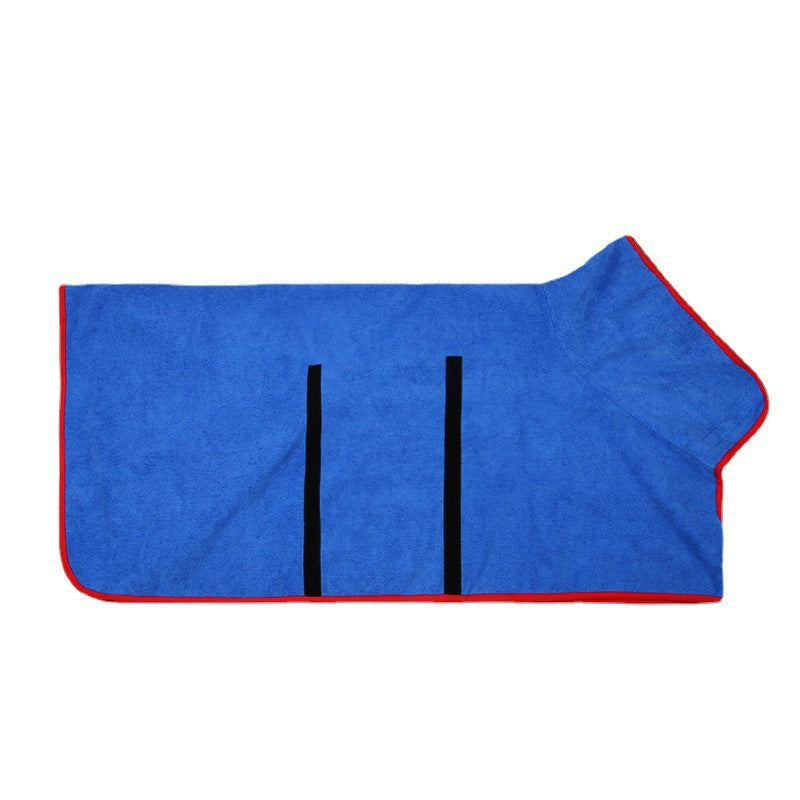 Fast-Drying Microfiber Pet Bathrobe Soft Absorbent Grooming Coat