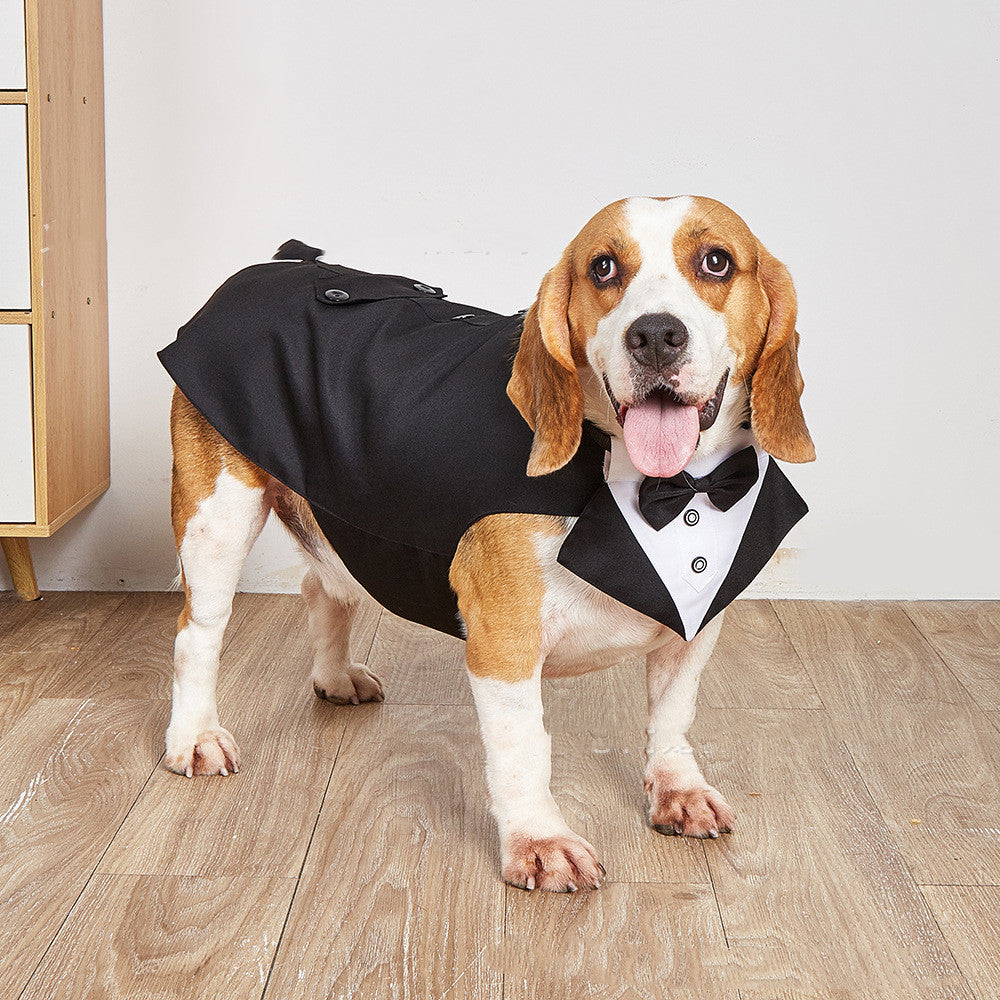 Swallowtail Pet Wedding Suit Jacket Elegant Formal Wear