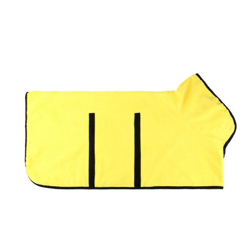 Fast-Drying Microfiber Pet Bathrobe Soft Absorbent Grooming Coat