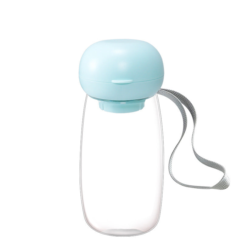 Portable Travel Water Bottle With Bowl And Lanyard For Pets