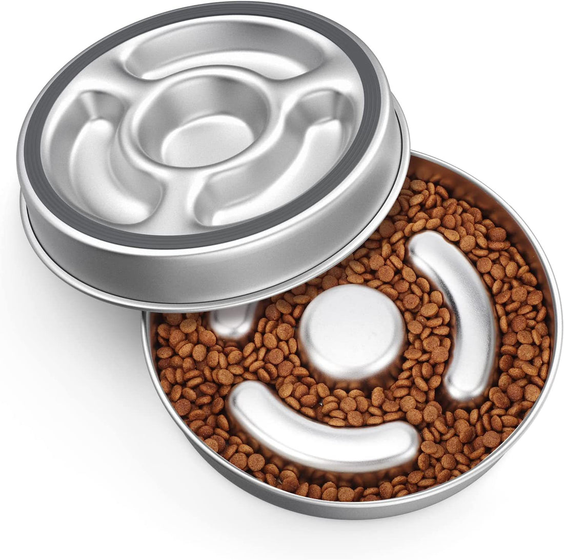 Stainless Steel Slow Feeding Bowl With Neck Protection Desi