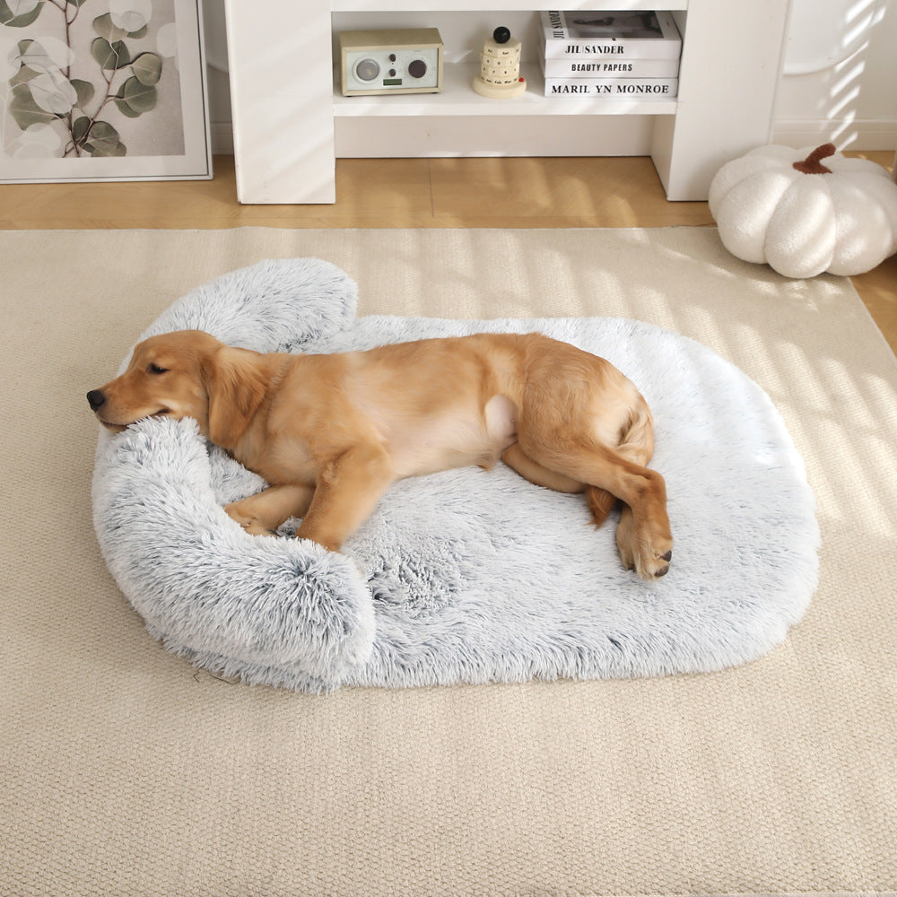 Plush Cozy Pet Bed With Warm Cushion