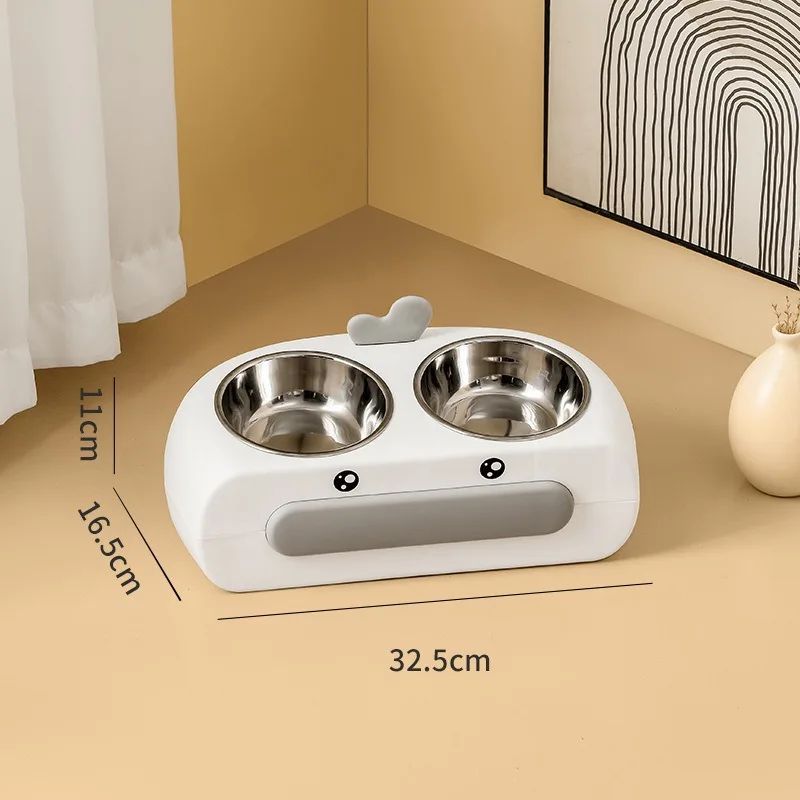 Transparent Anti Knock Feeding And Drinking Bowl For Pets
