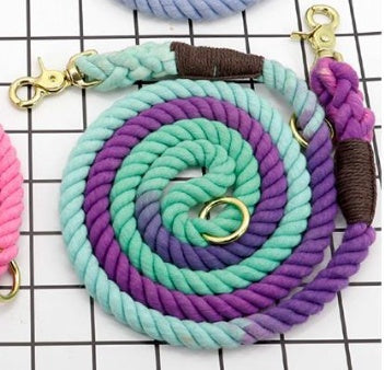 Multi-Color Cotton Pet Leash Long Durable Walking Strap