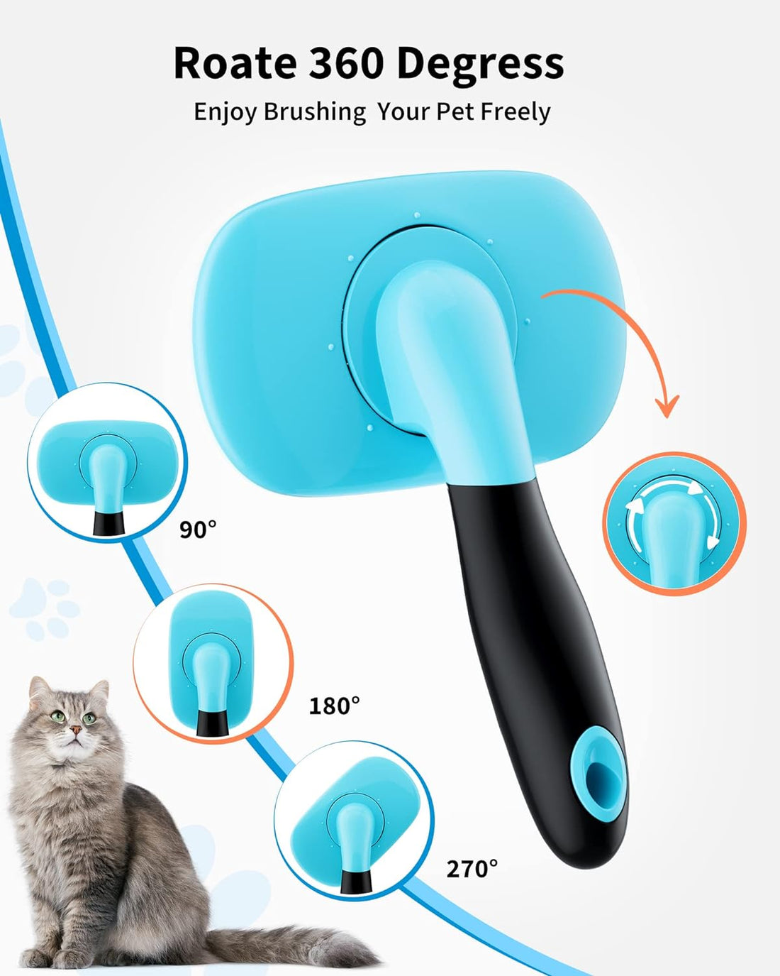 Pet Grooming Brush Dog and Cat Shedding Hair Remover Tool
