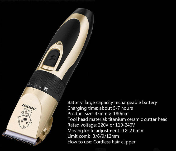 Professional Electric Pet Hair Trimmer and Nail Clipper Grooming Kit