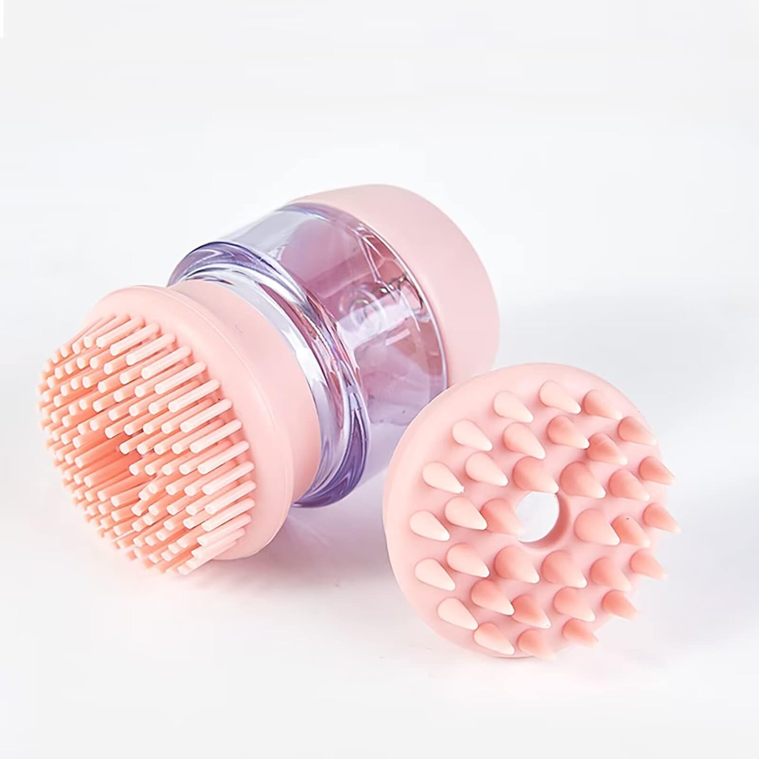 Silicone Pet Bath And Grooming Brush With Shampoo Dispenser