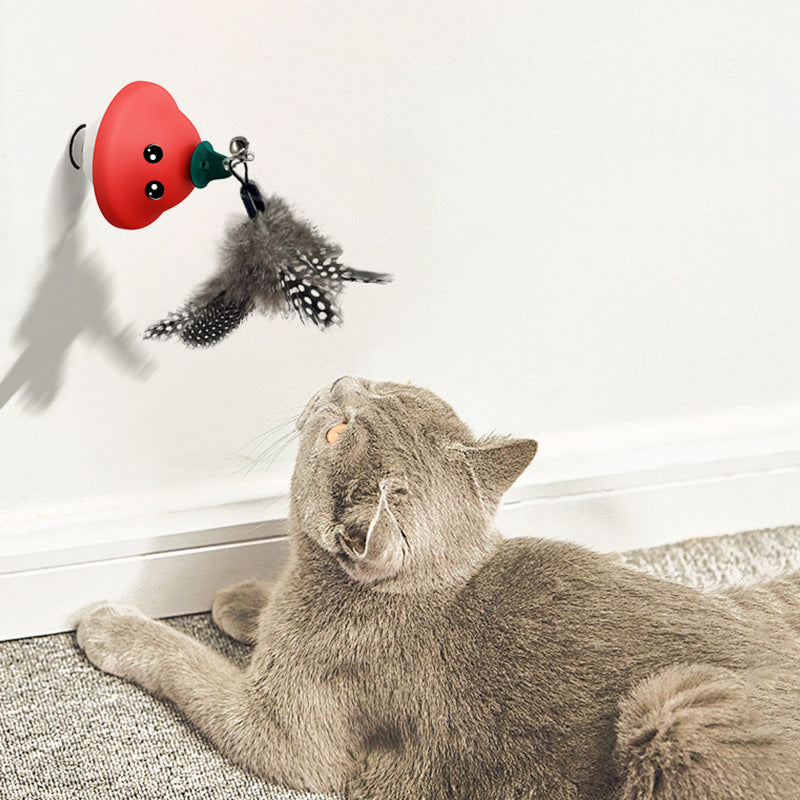 Retractable Cat Wand Suction Cup Interactive Indoor Pet Toy