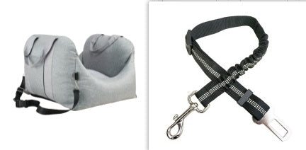 Waterproof Pet Car Carrier Seat With Mesh Safety Harness