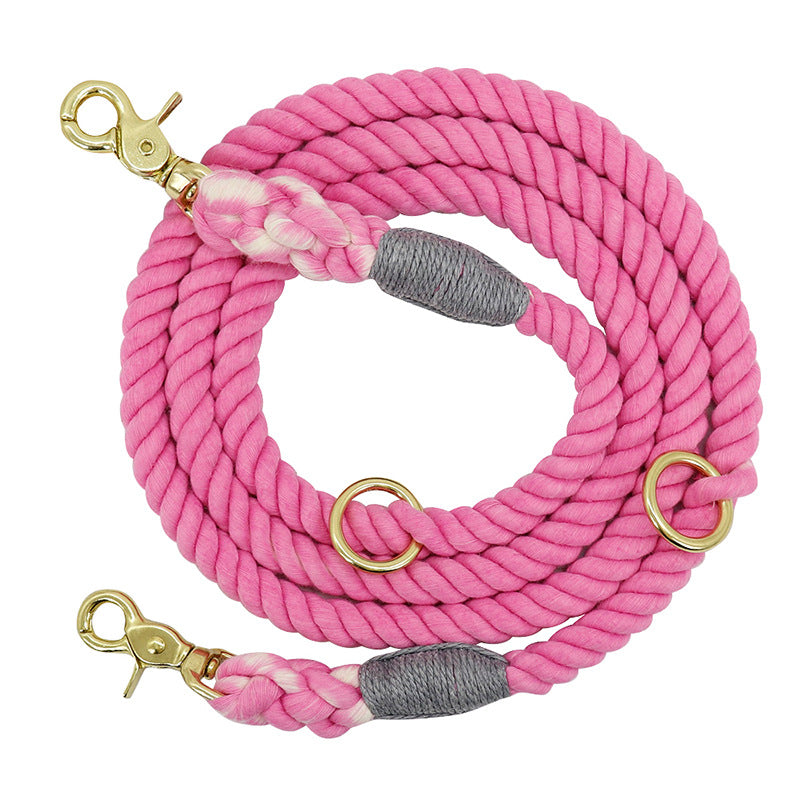 Multi-Color Cotton Pet Leash Long Durable Walking Strap