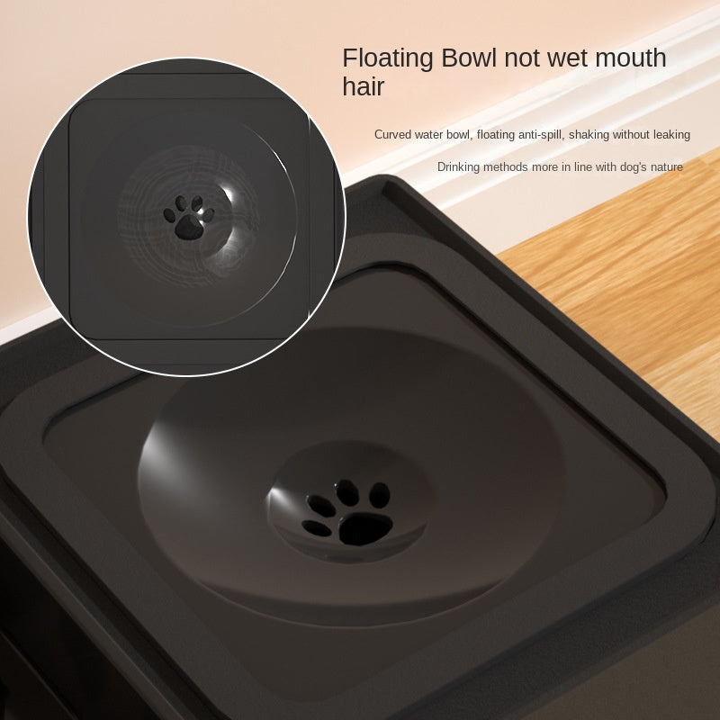 Adjustable Height Double Bowl Stand For Food And Water For Pets