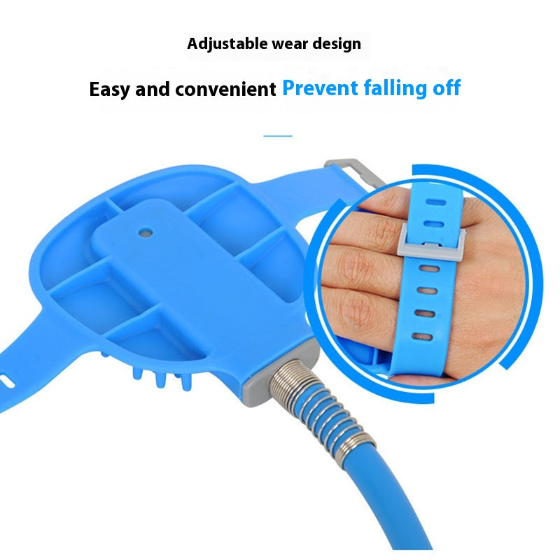 Handheld Silicone Pet Bath Gloves With Massage Shower Nozzle